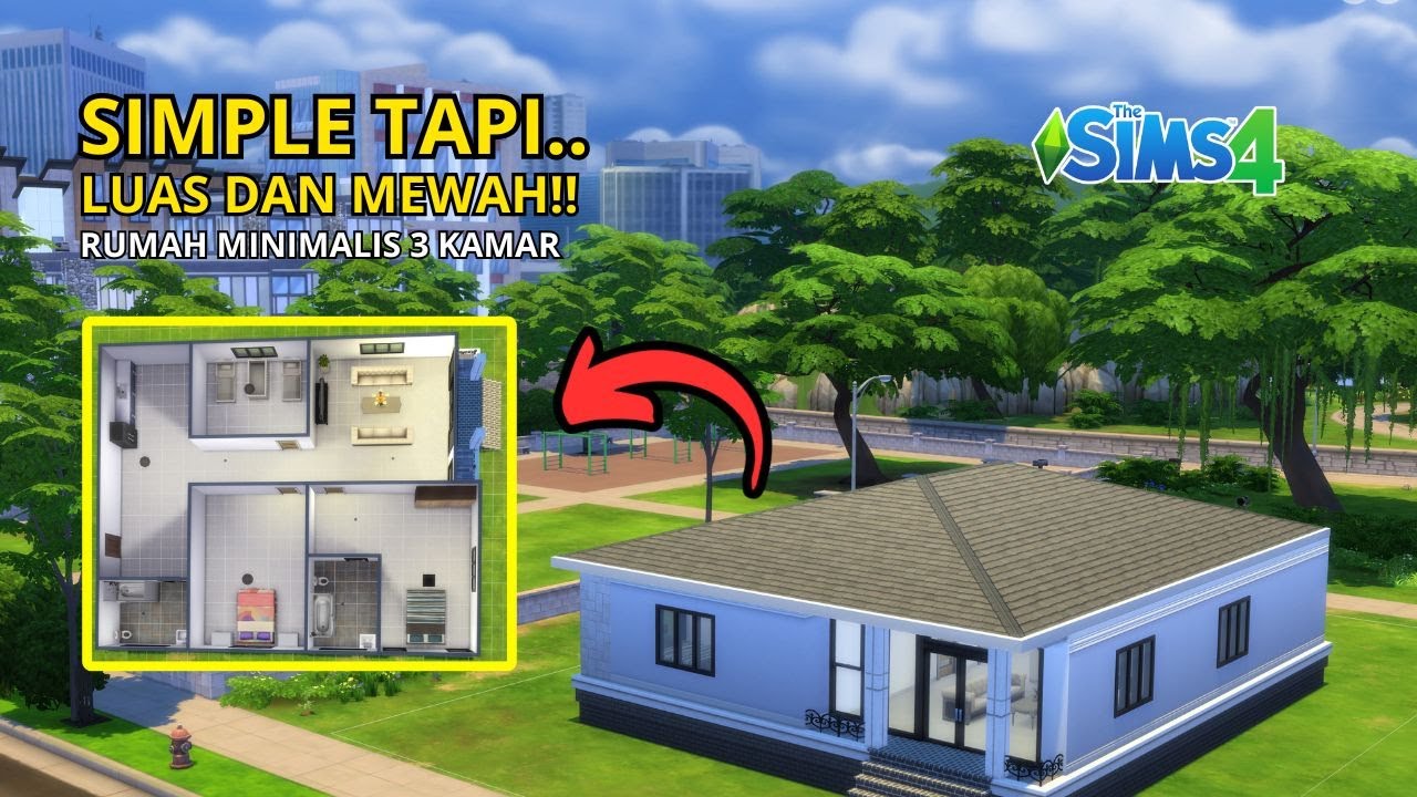 The Sims 4 | Beginner Friendly! Rumah 1 Lantai Modern Kecil Tapi Elegan