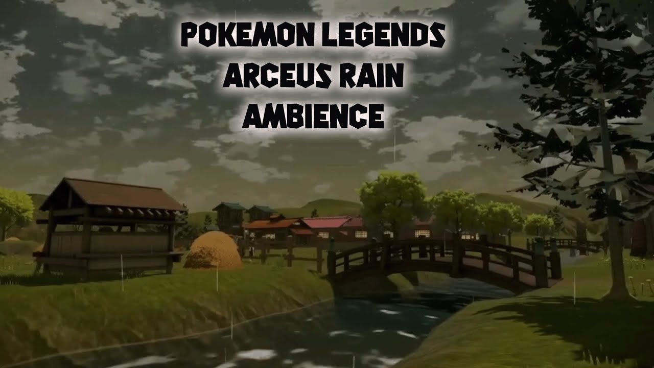 Pokemon Legends Arceus Rain Ambience | Nostalgic Pokemon Songs🌧️