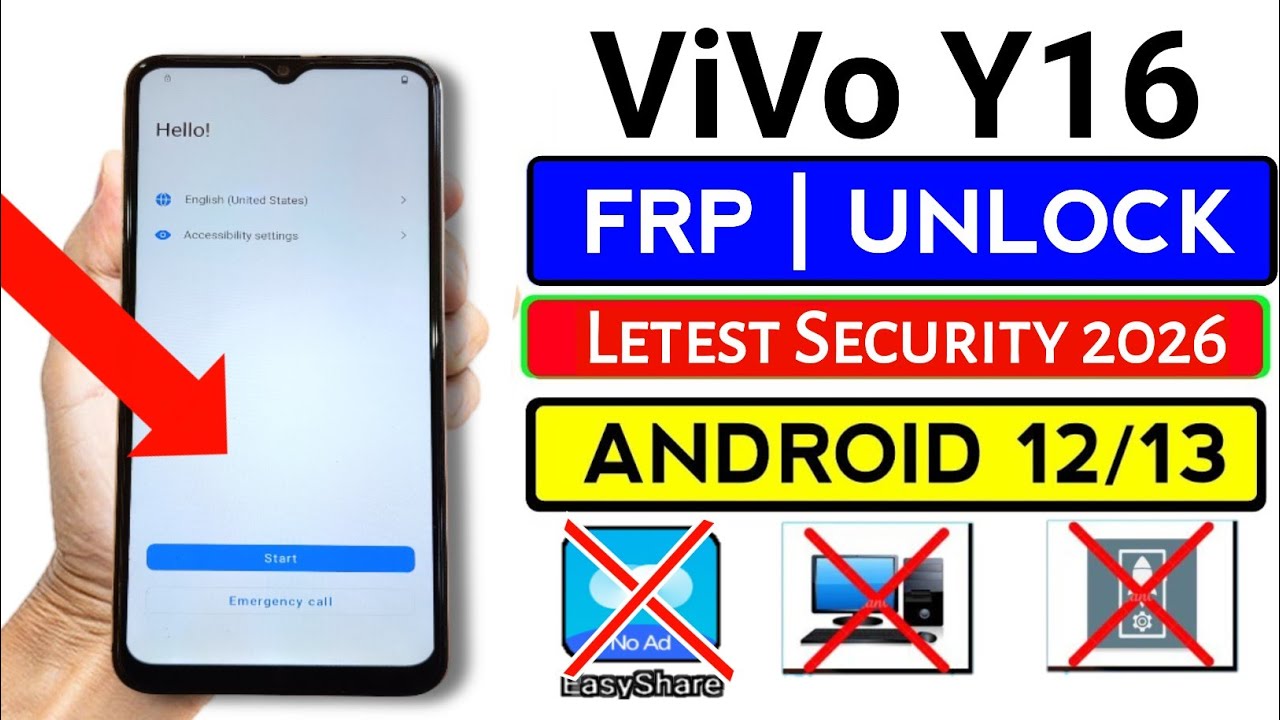 Vivo Y16 - FRP UNLOCK 🔓| EasyShare App Not Working (New Method 2026) (Without Pc)