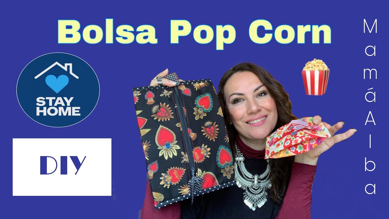 DIY | BOLSO POP CORN FÁCIL Y PRÁCTICO | mamá alba