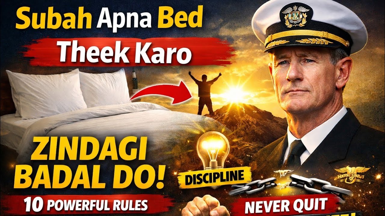 Subah Apna Bed Theek Karo… Aur Apni Zindagi Badal Do! | Make Your Bed Summary Urdu