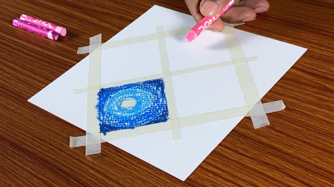 4 Type of Scenery Drawing / Easy Oil Pastel Drawing for Beginners / Step by Step