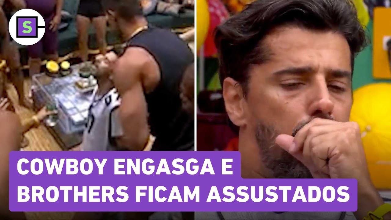 SUSTO NO BBB 26! Cowboy engasga e desespera participantes; veja o momento