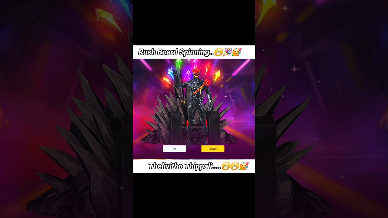 New Rush Board Event Spinning Trick..🥳🎉😯 || @SRB_SCB_Is_Live || #freefire #newevent #spinning
