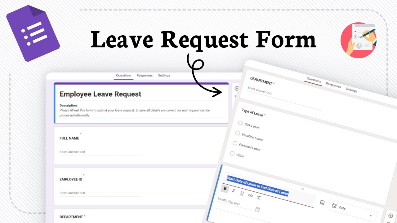 How to create leave request form Google Forms (Basic Time Off)