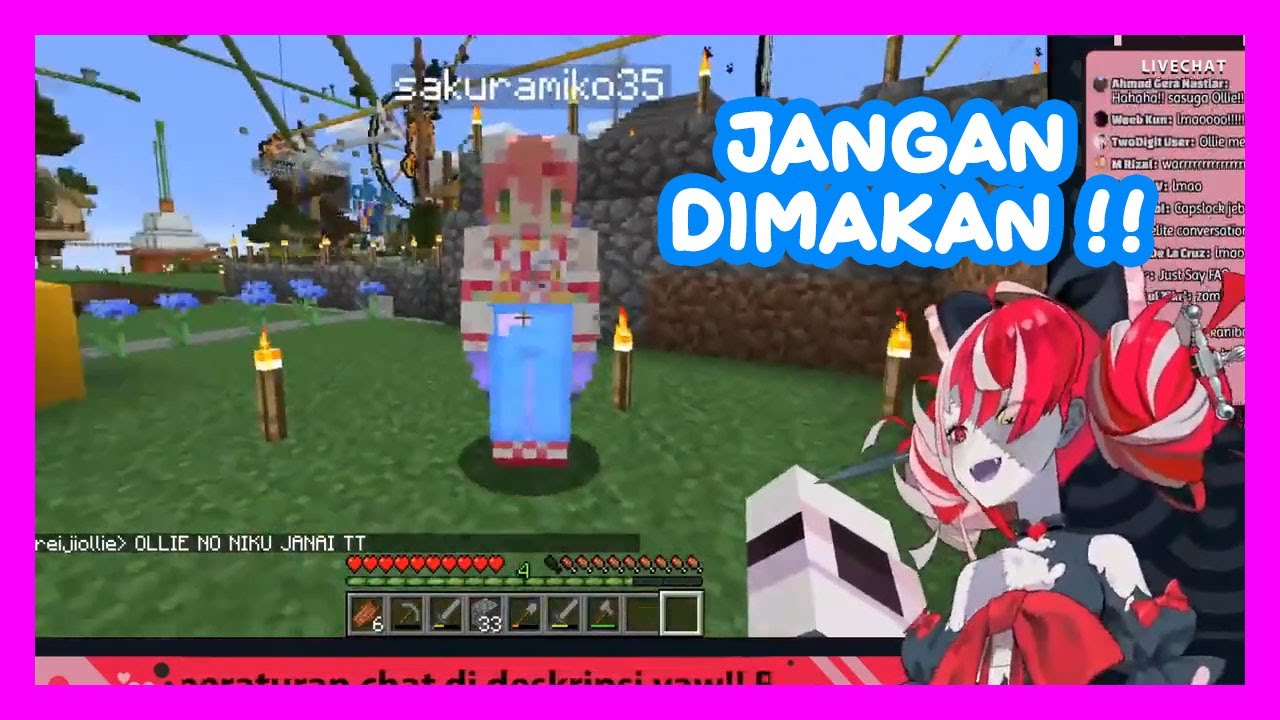 [ Hololive sub indo ] Ketika Ollie salah ngasih daging zombie
