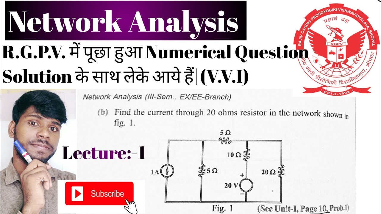 Network analysis 3rd semester rgpv  previous year numerical questions|2013में पूछा गया हैं questions