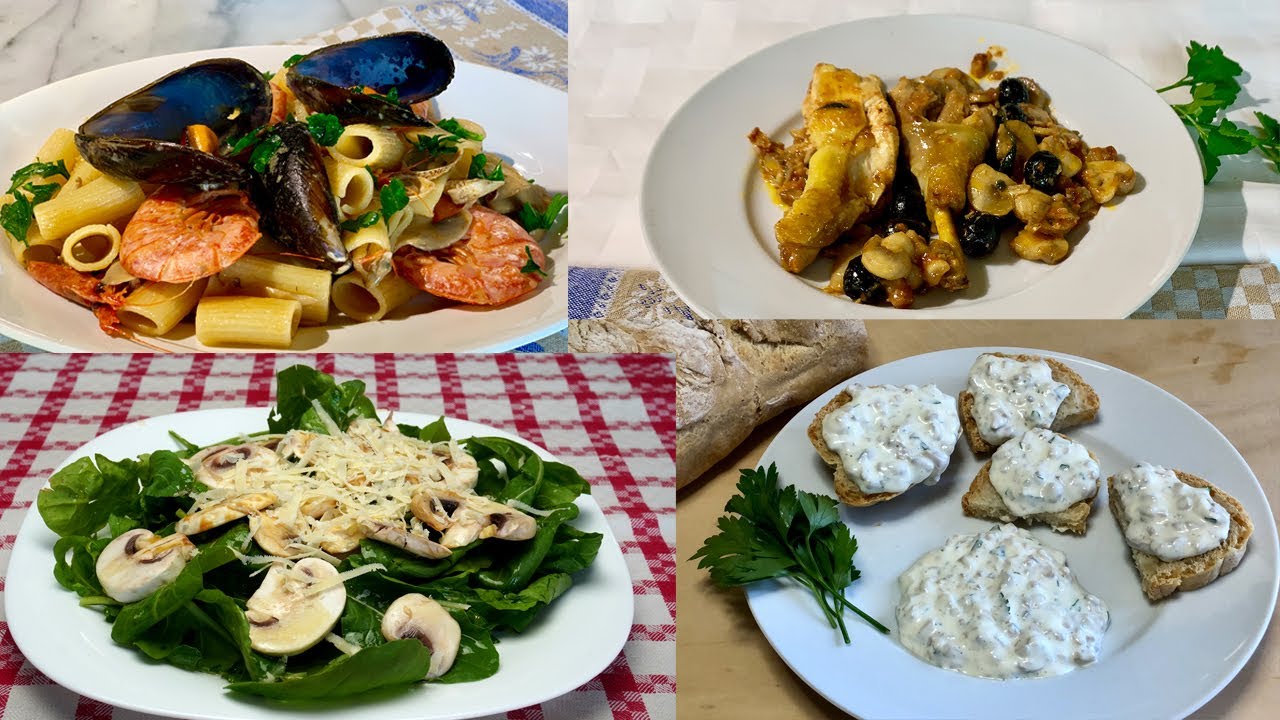 Funghi Champignon 4 Ricette Facili e Gustose - Champignon Mushrooms 4 Easy and Tasty Recipes