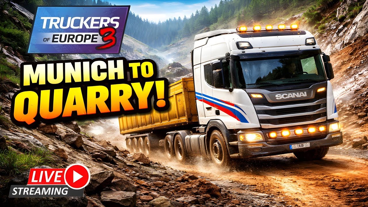 Munich to Quarry Dangerous Offroad Delivery 🚚 | Truckers of Europe 3 Live #shorts #live #toe3