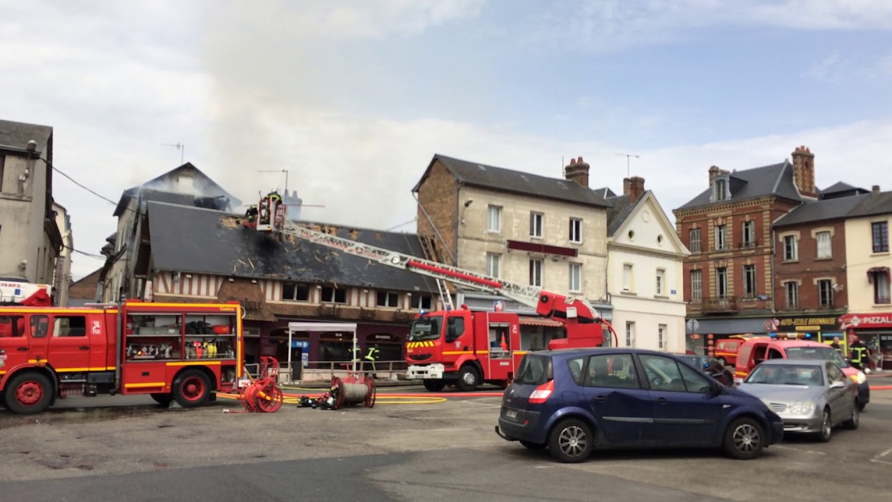 Incendie du Café des sports à Brionne - 22 avril 2019