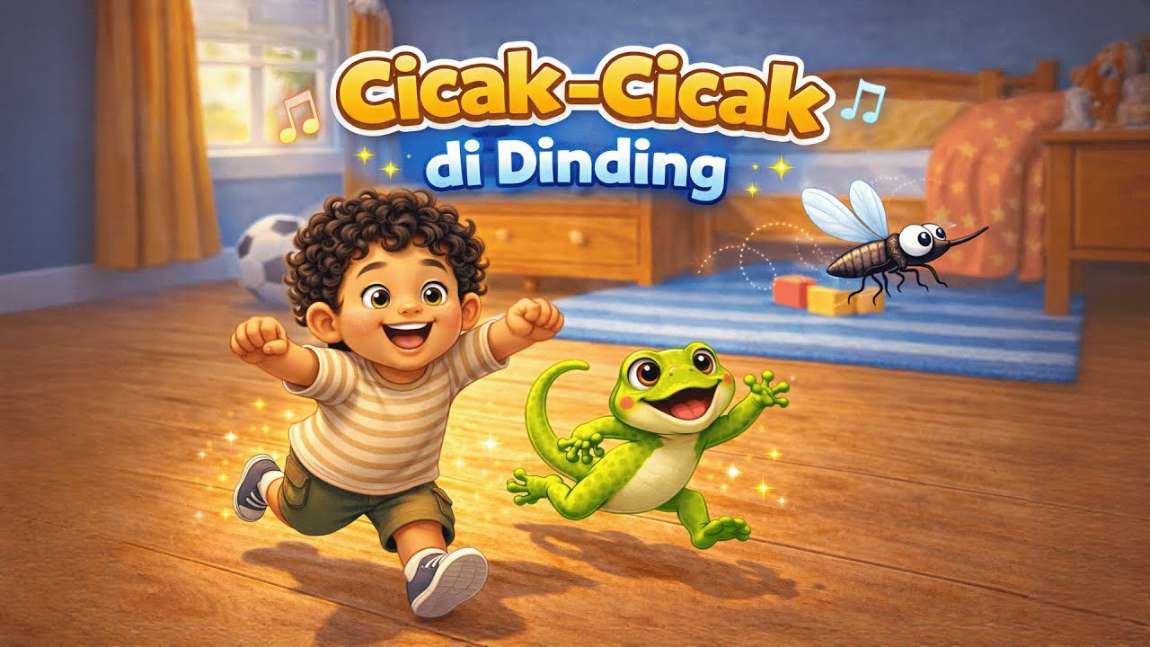 Lagu Anak Populer: Cicak Cicak di Dinding - Video Belajar & Bernyanyi