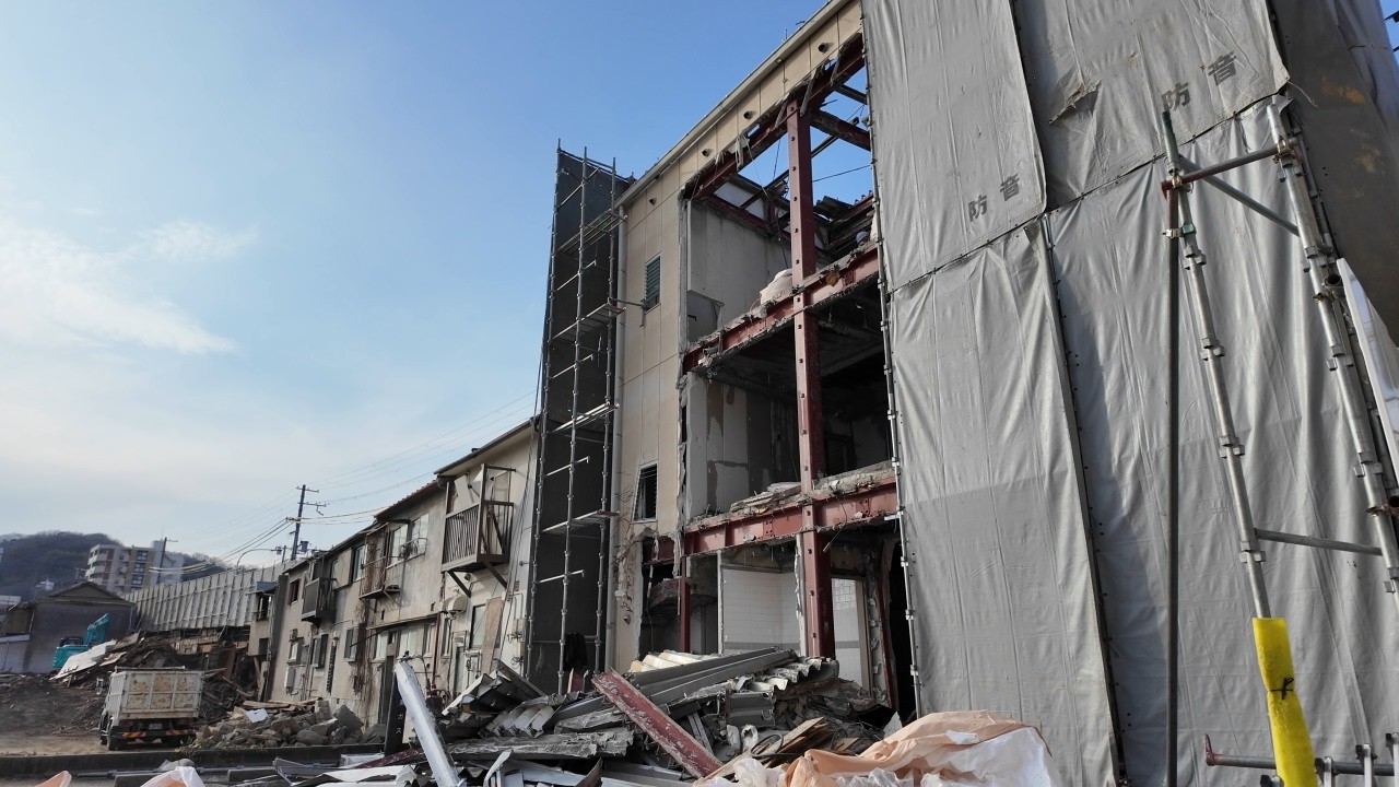 神戸兵庫区 平野商店街の一部取り壊し状況と菊水橋あたりまで歩き撮り(2026年2月撮影)