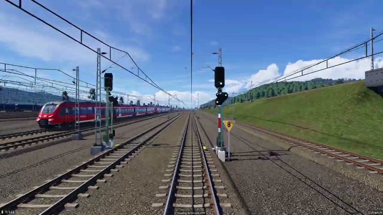 Transport Fever 2 Cab view german main line