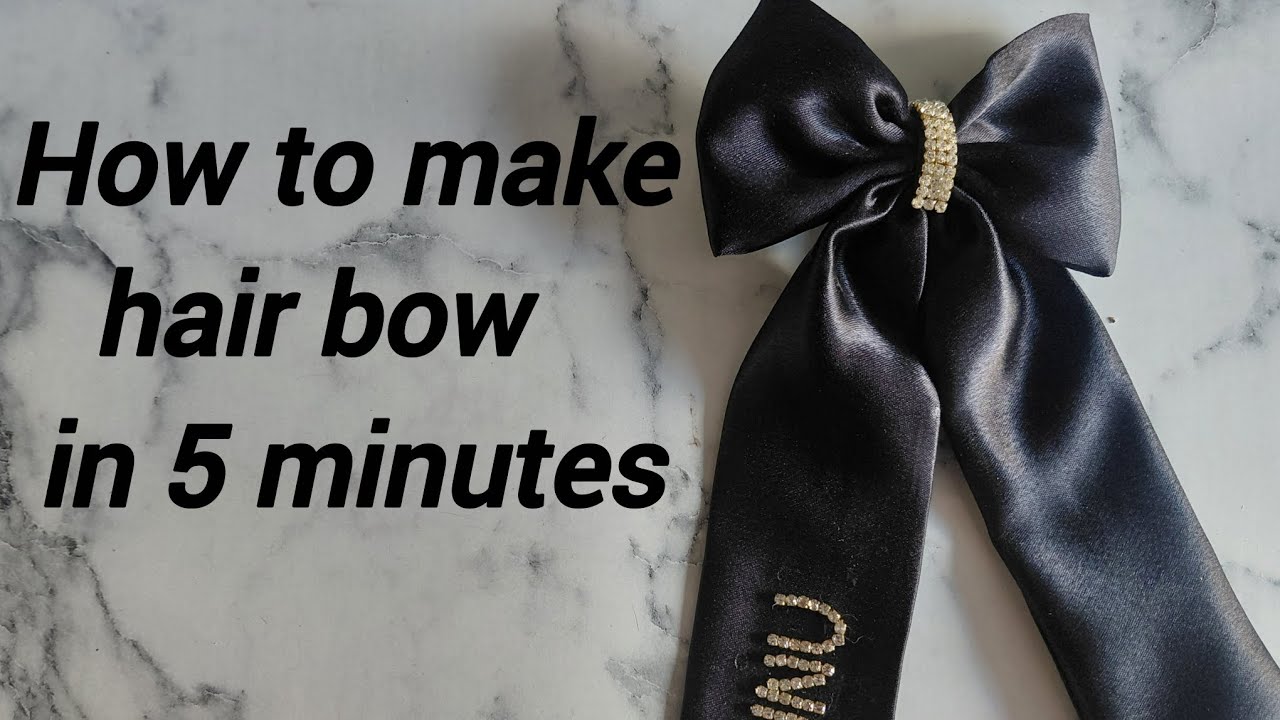 5 minute me stylish hair bow banaye 🎀✨ | Easy & Quick DIY 💖#HairBow #HairAccessory #DIYBow #Handmade