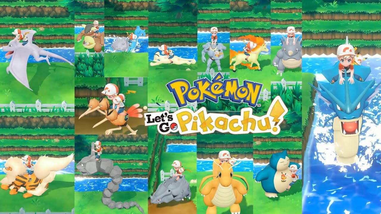ASÍ SON TODAS LAS MONTURAS QUE TENEMOS EN POKEMON LETS GO