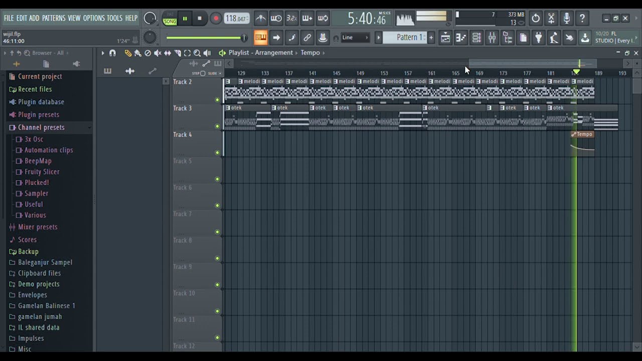 Iringan Wijil - Kartala Versi Gending Solo Fl Studio Untuk Belajar Kendang Tunggal - Krumpungan