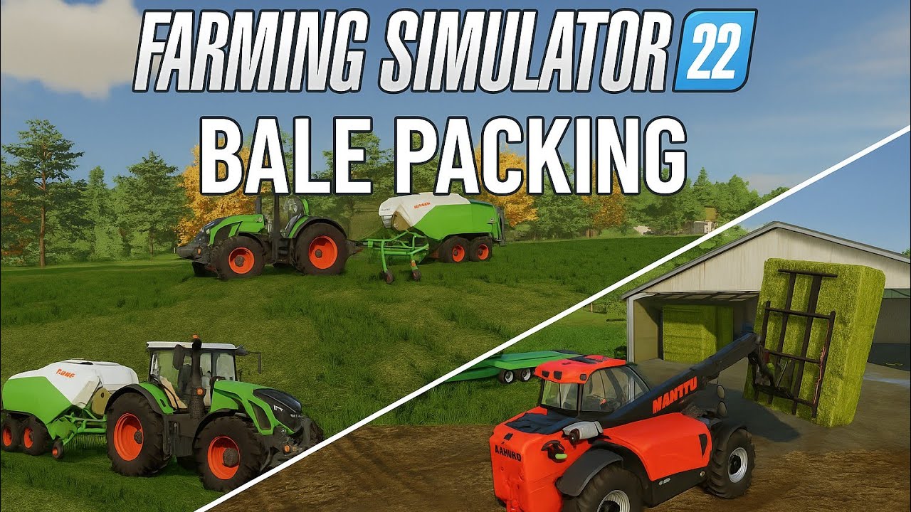 Farming Simulator 22 - Hay Bale Stacking | No Man’s Land #fs22 #farming #hay
