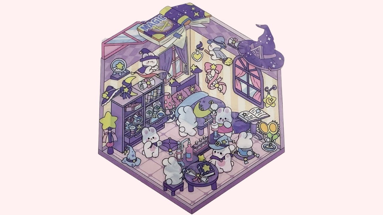 Cute Room ASMR | 3D Stickers for Sleep & Relax
