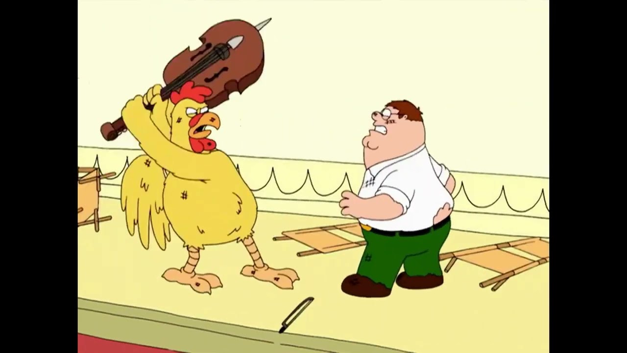 Peter vs Chicken 2nd fight - Family Guy Best Moments. Family Guy Sn 4 Ep3. Quagmire is a good guy.