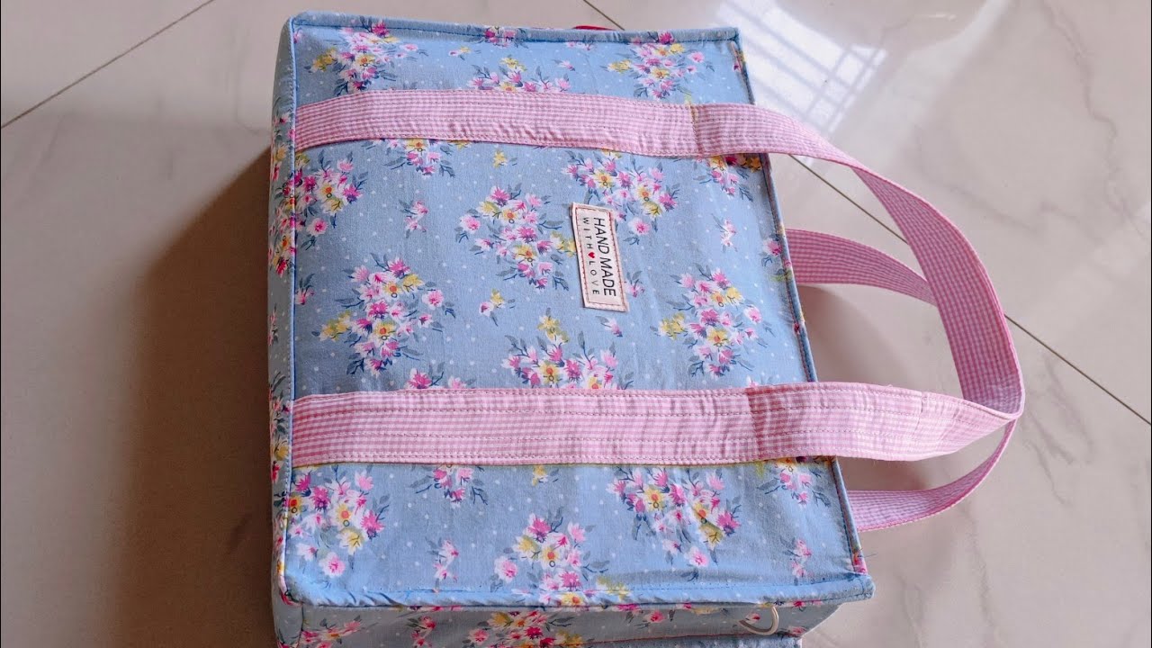 बेग बनाने का बिलकुल आसान तरीका-handbag making at home with cloth/bag cutting and stitching
