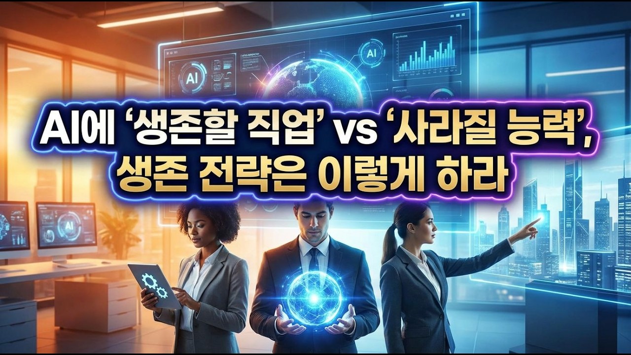 AI에 의해 변화하는 직업,  '필요한' 능력과 '사라질' 능력, 그리고 생존 전략은 '이렇게 하라'  (무서운 AI시대를 대응하는 인류의 생존 전략)