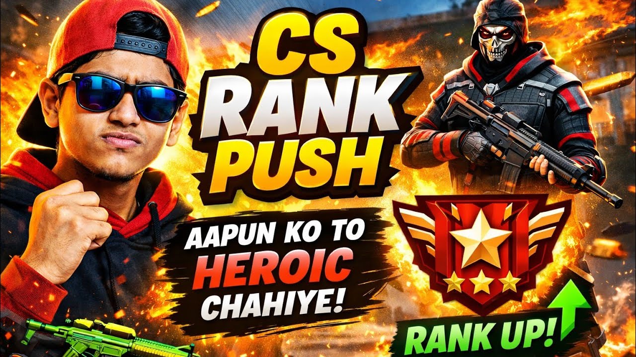 CS RANK PUSH 🔥 Heroic Tak Ka Safar | Free Fire Live 😈