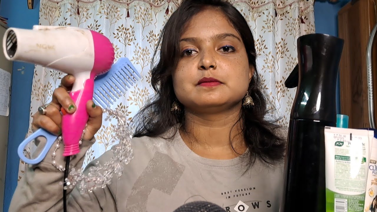 ASMR Hair Playing (Hair Brushing ,Hair cut,Hair Wash) Roleplay