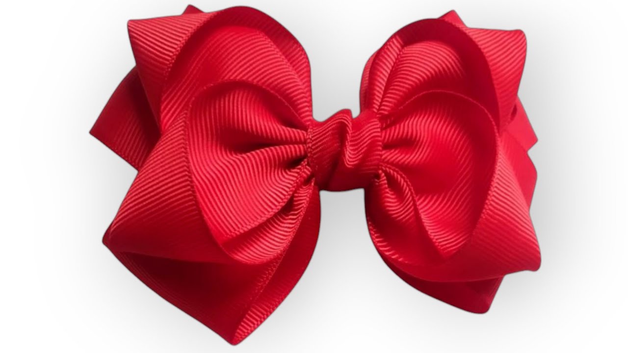Moño rojo/ maravillosa idea ,logré realizar muchos y venderlos todos ! tienes que verlo ! Laço facil