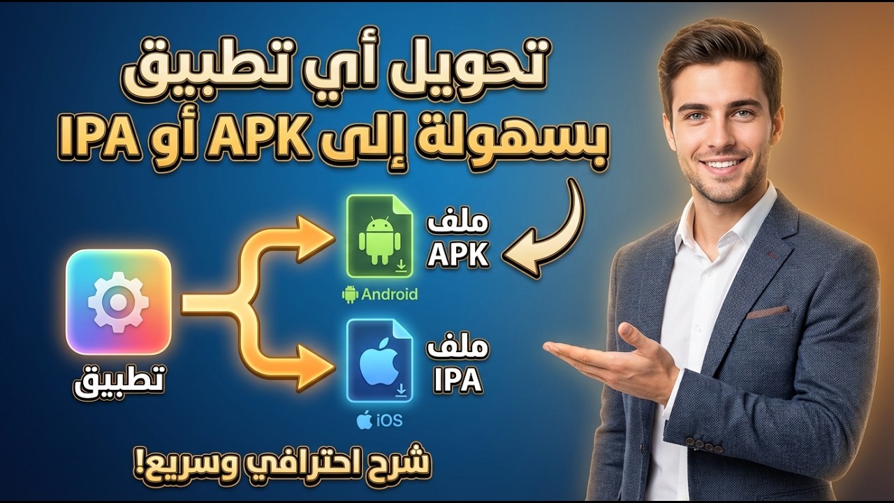 تحويل اي تطبيق الي Apk او Ipa بكل سهولة