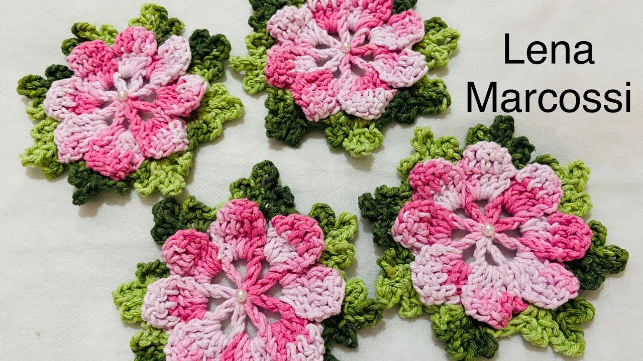 (Destro) FLOR DE CROCHÊ MAIS FÁCIL QUE EU JÁ FIZ🌸@LenaMarcossi1 (Flor Catavento)#crochétka #crochet