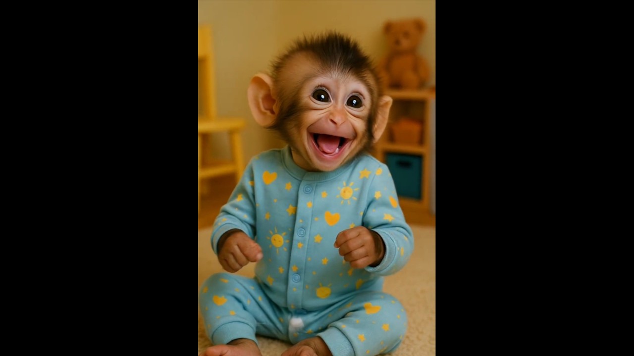 A lovely smile from a lovely baby monkey ❤️❤️❤️