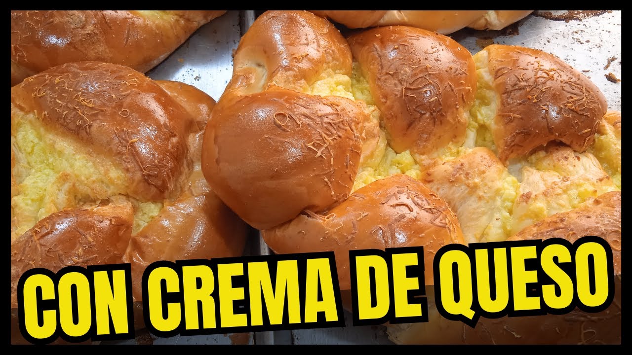 Pan trenza de crema de queso.