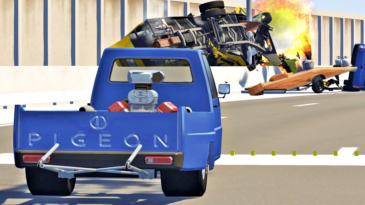 SPIKE STRIP HIGH SPEED CRASHES #9 - BeamNG Drive