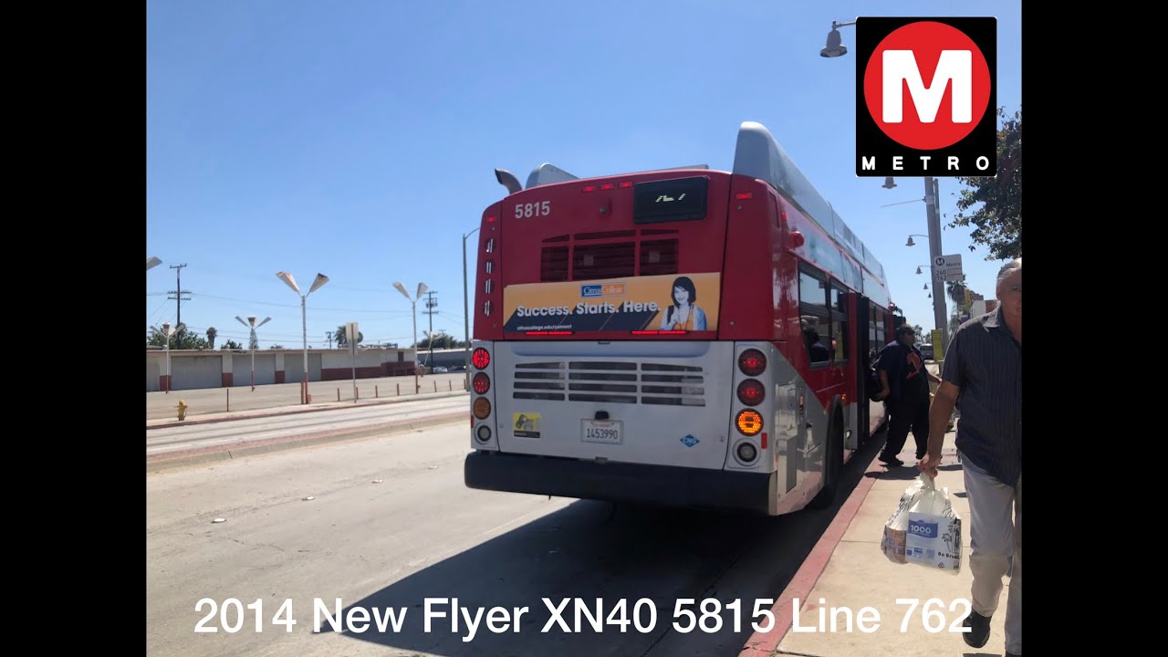 LACMTA 2014 New Flyer XN40 5815 Line 762