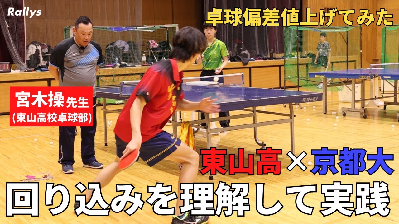 回り込みのフットワークを基礎から見直し　お尻から回して左→右　東山高卓球部で学ぶ卓球の基本｜卓球偏差値上げてみたpart6