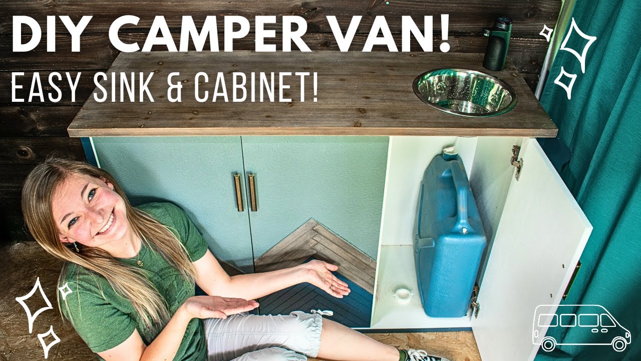 DIY Camper Van Cabinet & Sink | Super Easy Build for Your Van Life!