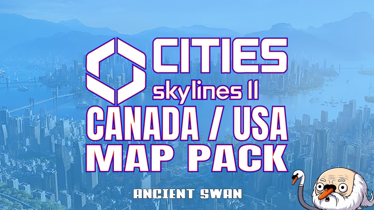 Пак карт Twenty Maps для Cities: Skylines 2 в Канаде и США