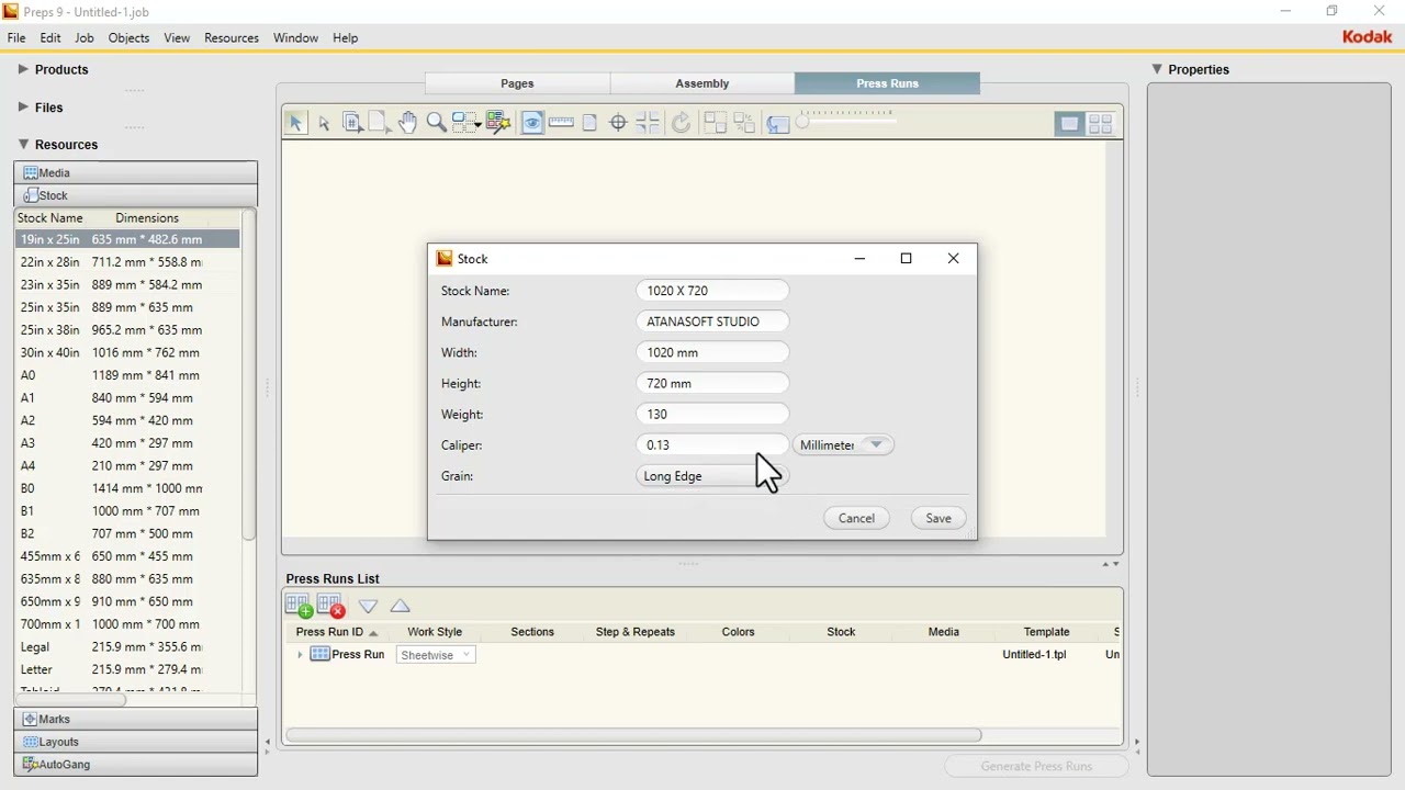 Kodak Preps 9.5: Creating Custom Paper Sizes for Imposition Layouts