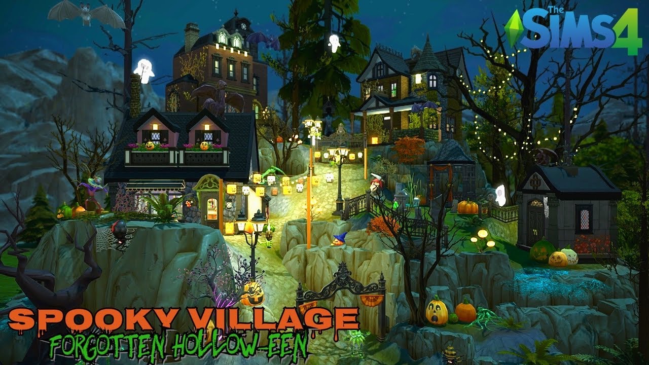 Spooky Village | Forgotten Hollow-een | STOP MOTION BUILD | NO CC | THE SIMS 4