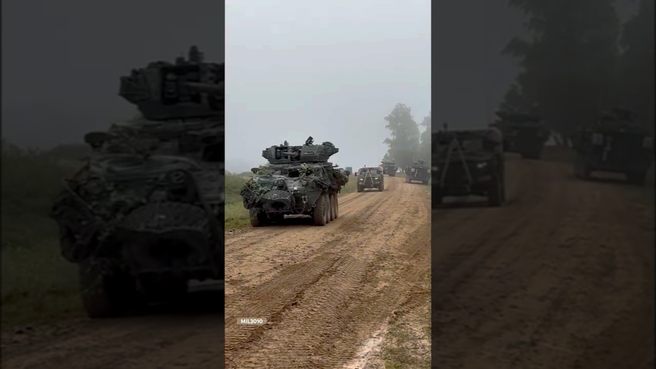 U.S. Army: Allied armored vehicles during exercises in Germany, NATO.