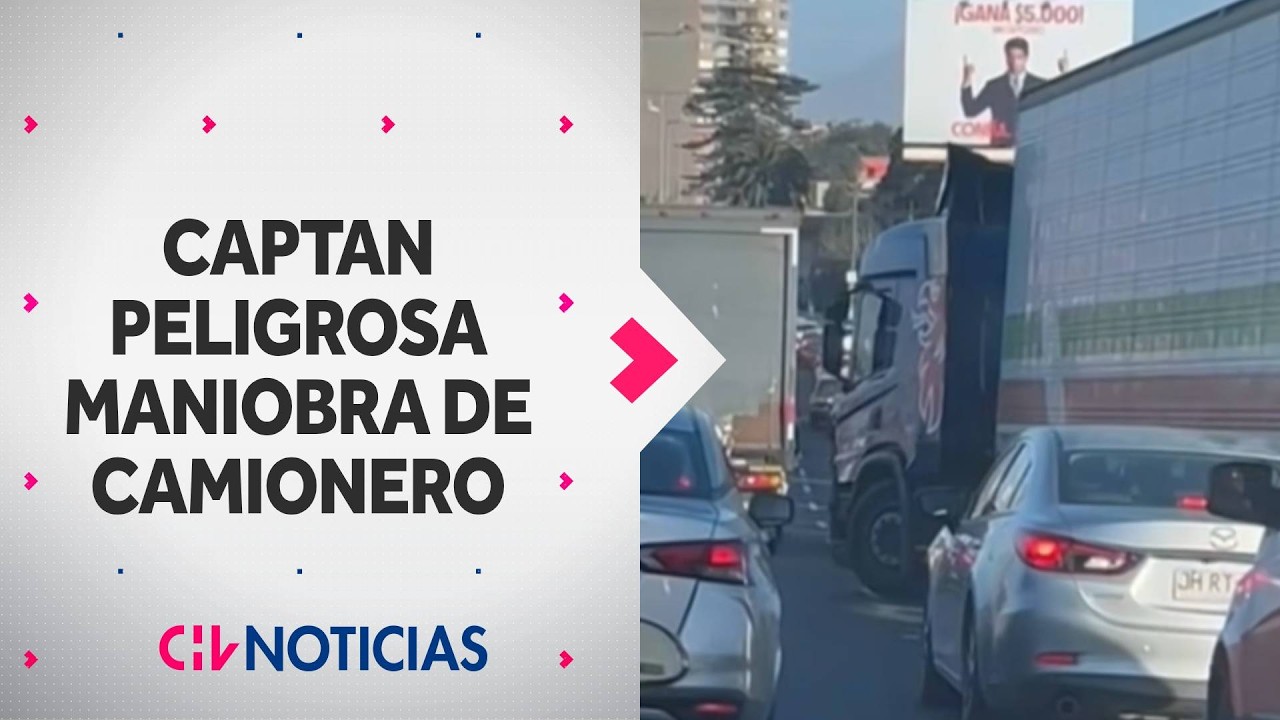 Captan peligrosa maniobra de camionero: Preocupación por normas viales y su respeto - CHV Noticias