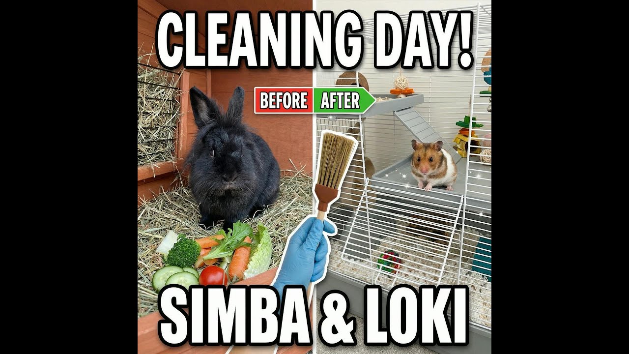 come clean Loki and Simba's enclosures