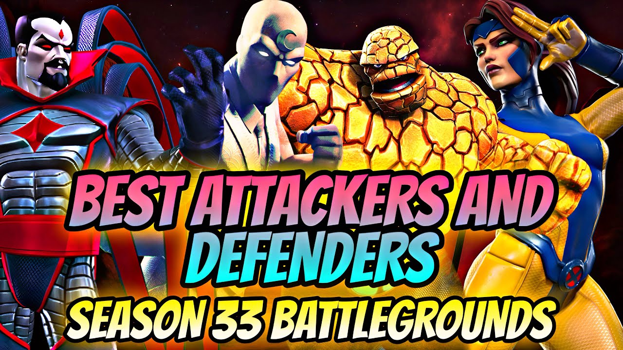 BEST ATTACKERS AND DEFENDERS BATTLEGROUNDS SEASON 33 | VICTORY TRACK | MCOC