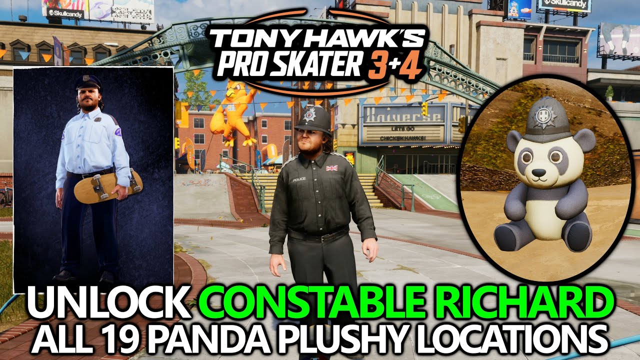 Tony Hawk's Pro Skater 3+4 - How to Unlock Constable Richard (Officer Dick) Secret Character