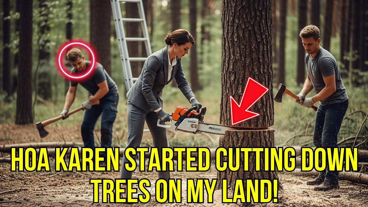 Karen started chopping down trees in my forest when I didn't listen to her! I'm calling the poli