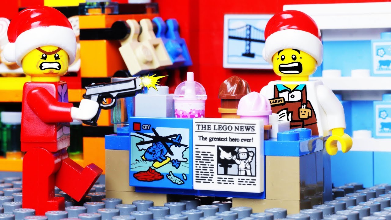 LEGO SANTA CLAUS SHOPPING ROBBERY FAIL - CHRISTMAS ANIMATION CARTOON