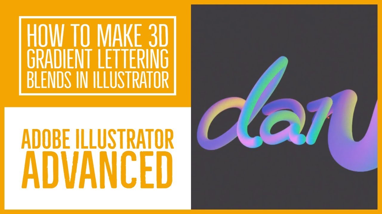 How to make 3D Gradient Lettering in Adobe Illustrator