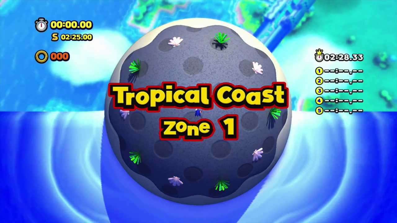 Sonic Lost World - Wii U - Tropical Coast Zone 1
