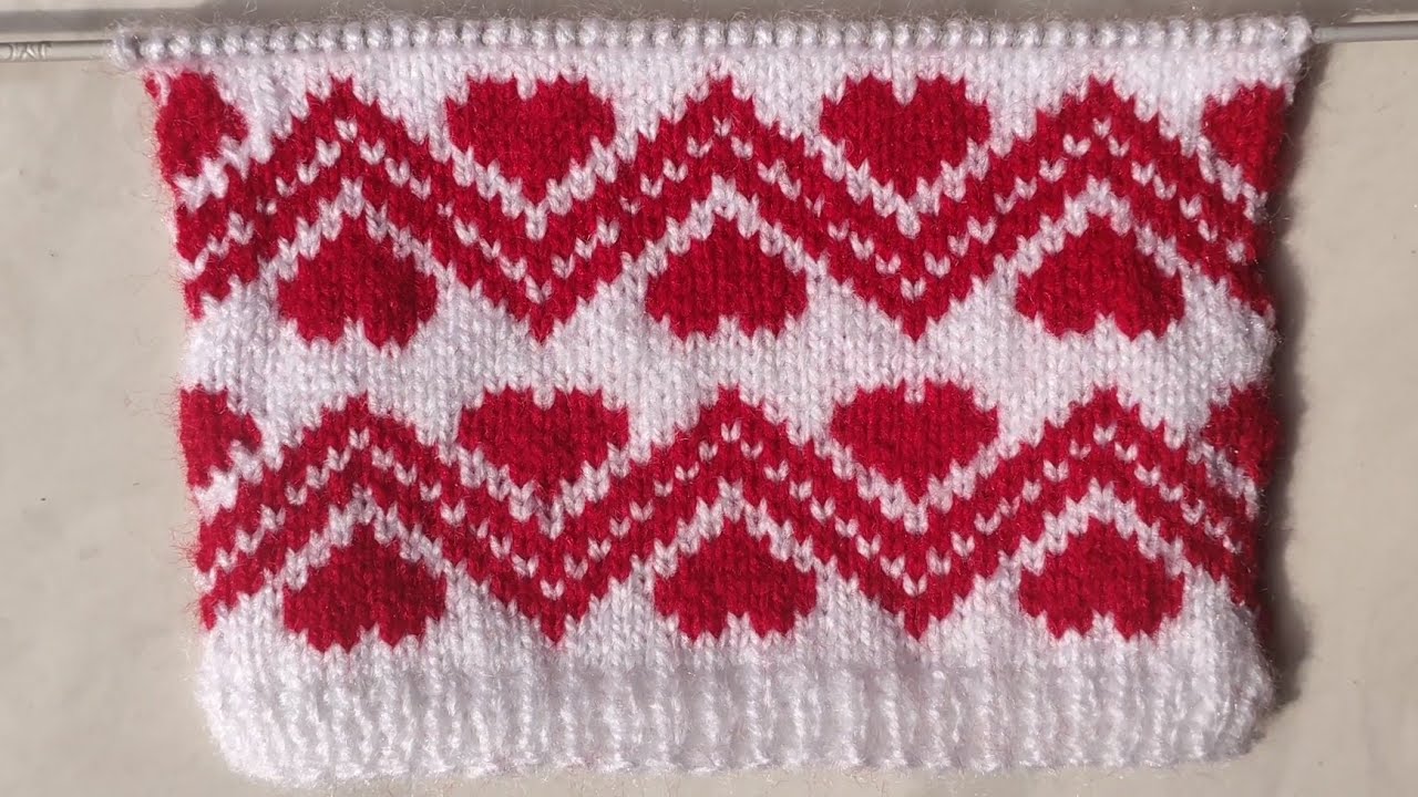 लाल दिल वाली स्वेटर डिजाइन | Sweater Design