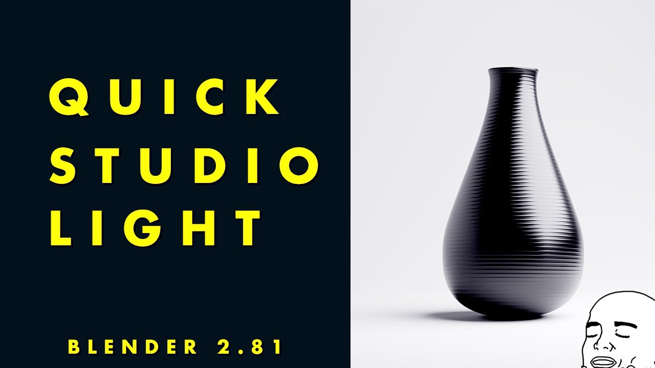 QUICK STUDIO LIGHT IN BLENDER 2.81